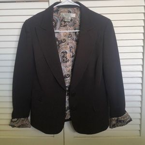 Brown, Paisley Interior Nine West Blazer